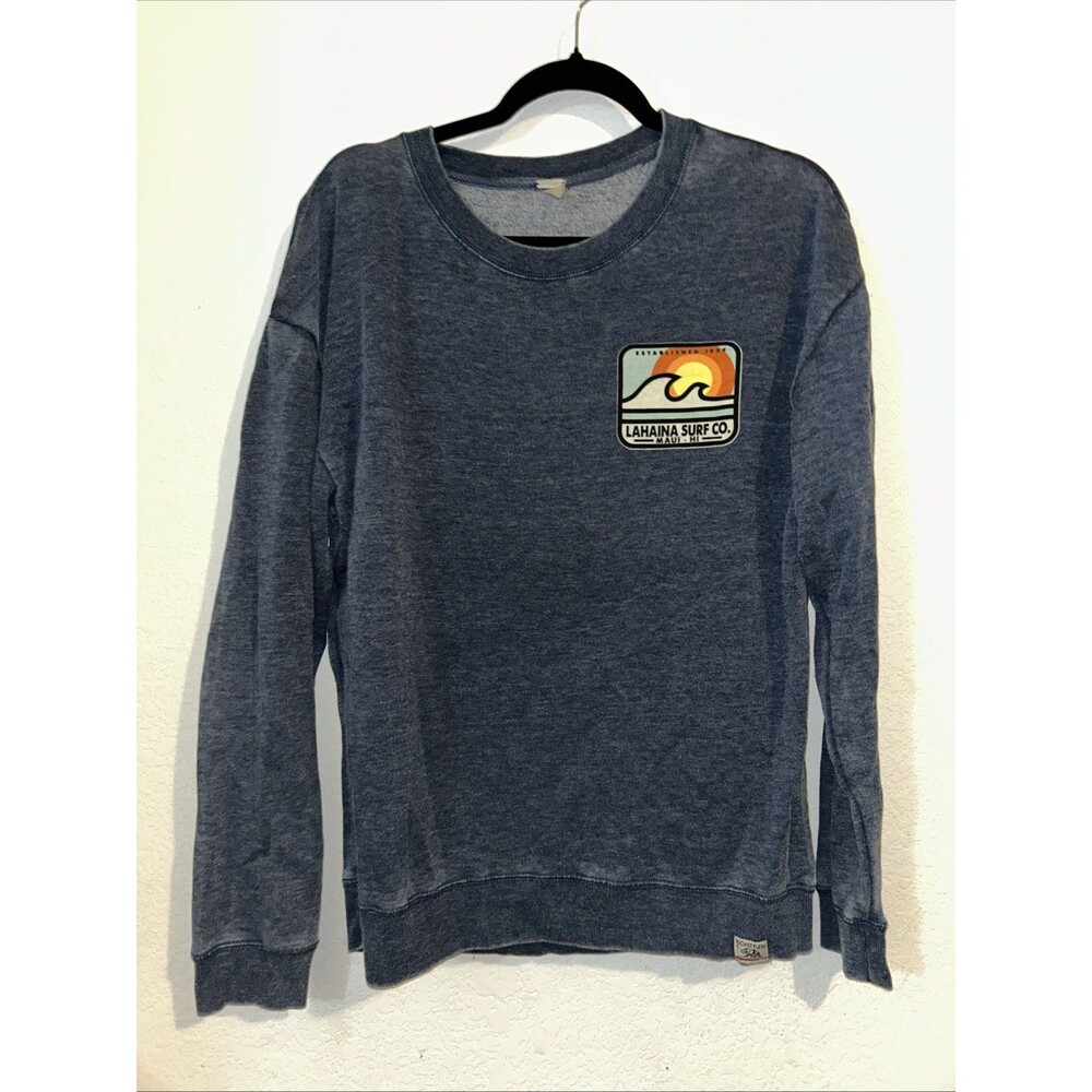 Tech Styles Lahaina Surf Co. Maui Hi Pull Over Sweater Size L  Blue
